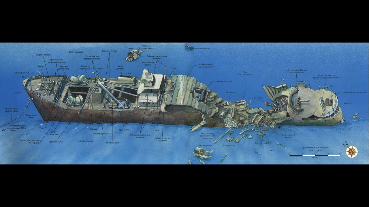 Diving on wreck of SS Thistlegorm, Sharm Al-Sheikh, Egypt...