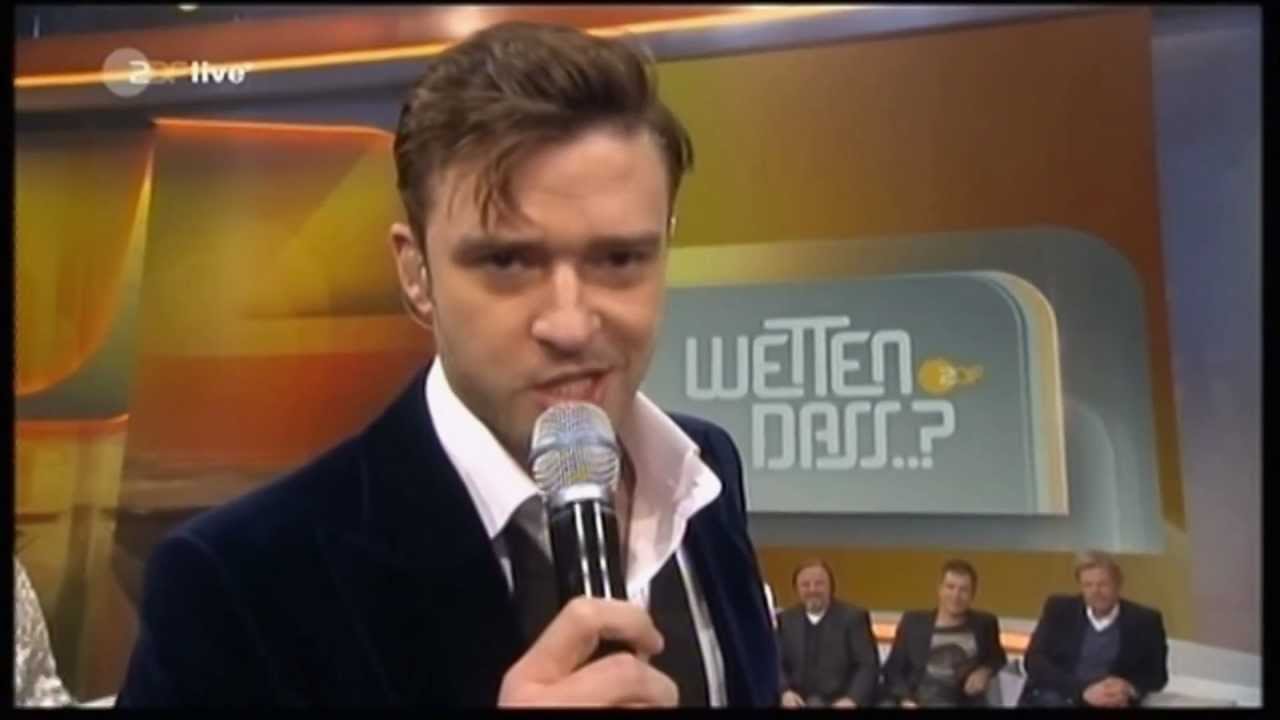 Bei Wetten dass.... Justin Timberlake mit einem Elvis Presley Song - Suspicious Minds