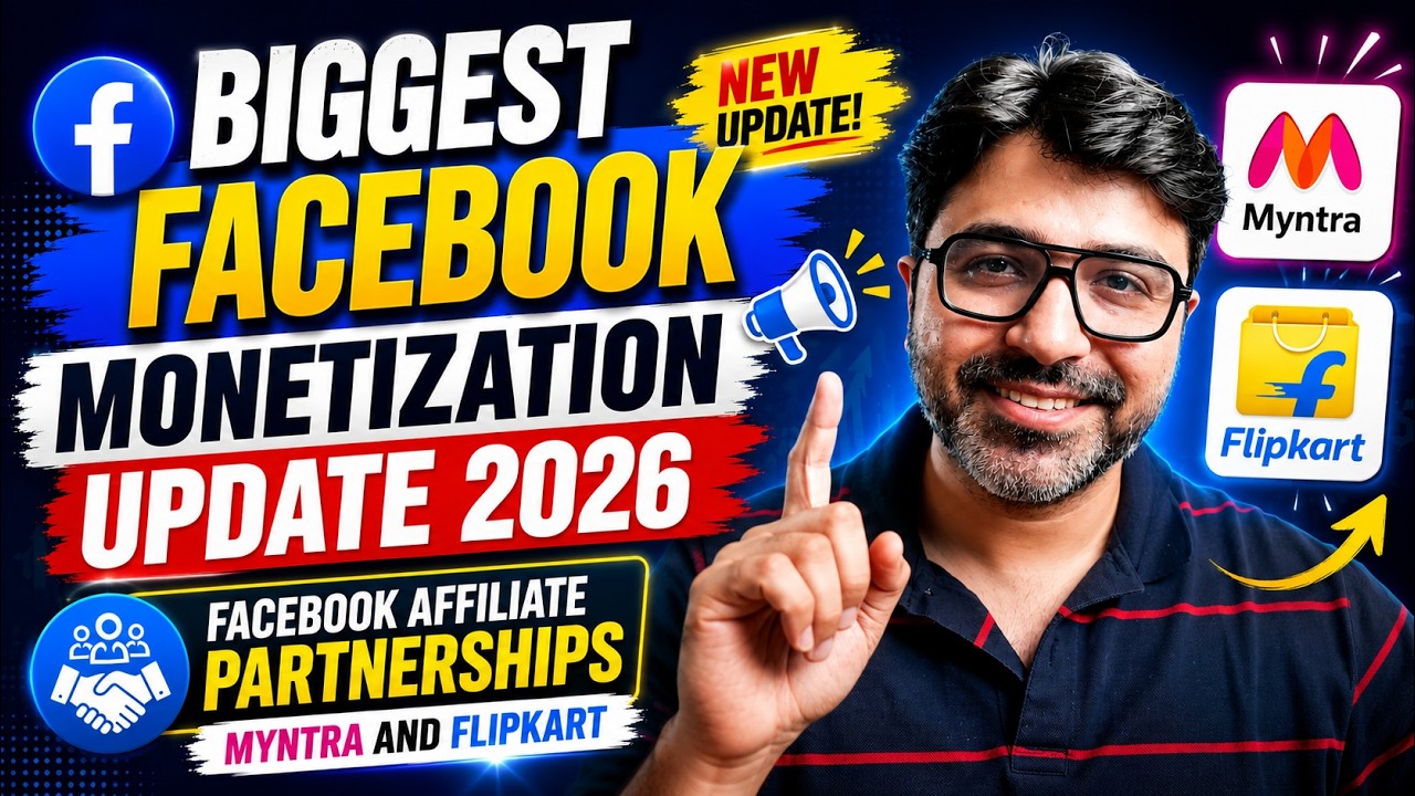 BIGGEST Facebook Monetization Update 2026 | Facebook Affiliate Partnerships Myntra and Flipkart