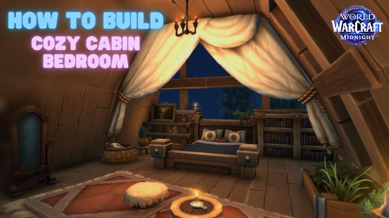 WoW Housing | Build a Cozy Cabin Bedroom inside your Evening Circle Room!