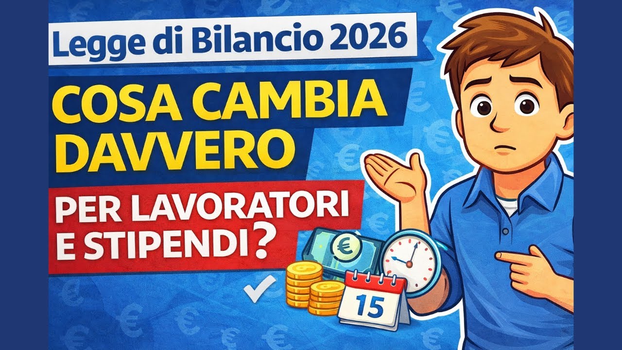 👉 Legge di Bilancio 2026: aumentano davvero stipendi e tutele per i lavoratori?