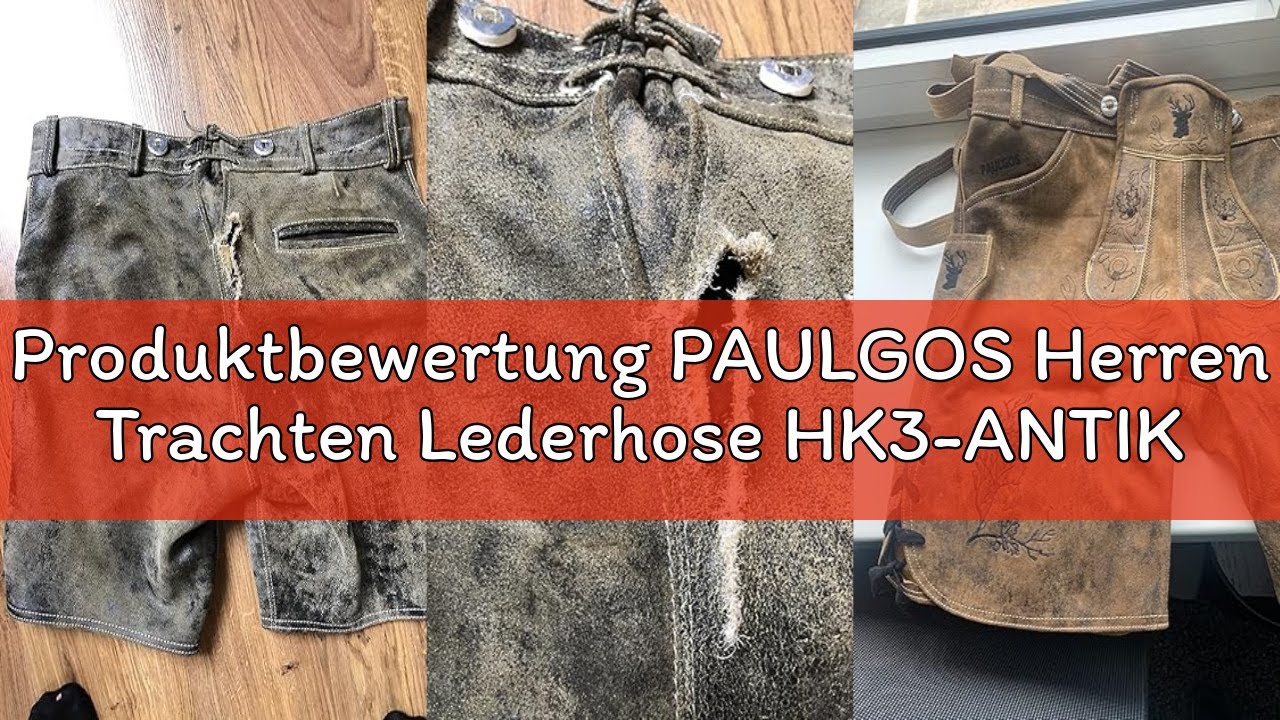 Produktbewertung PAULGOS Herren Trachten Lederhose HK3-ANTIK+ Tr&auml;ger, Echtes Leder, Gr. 44-60
