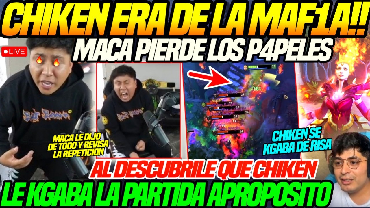😲MACARIUS pierde los P3PELES AG4RR4NDO a PVTE4D4S a CHIKEN😲DESCUBRE q le KGABA la Partida APROPOSITO