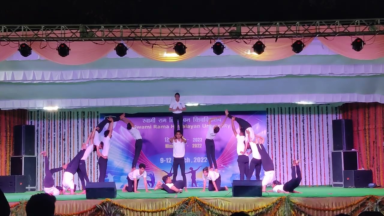 Advanced Group Yoga Demonstration Performance.