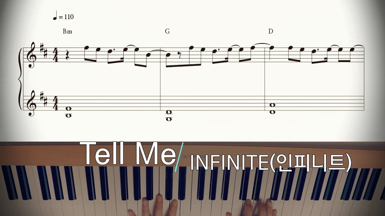 INFINITE (인피니트) 'Tell Me (텔미)' Piano Sheet Music 조금 쉬운 피아노 악보