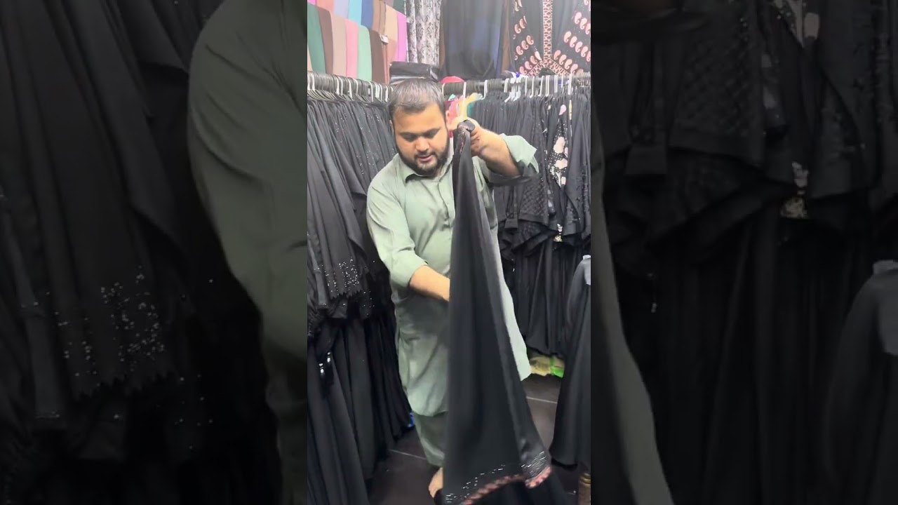 Amberlla qarhi black abayas latest collection whole sale