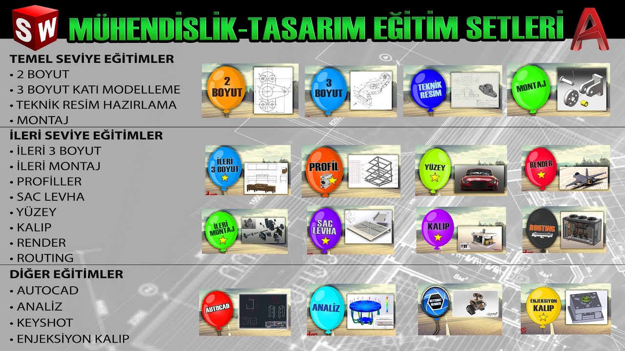 Mühendislik Tasarım Eğitimleri | SolidWorks, Autocad, Analiz & Render
