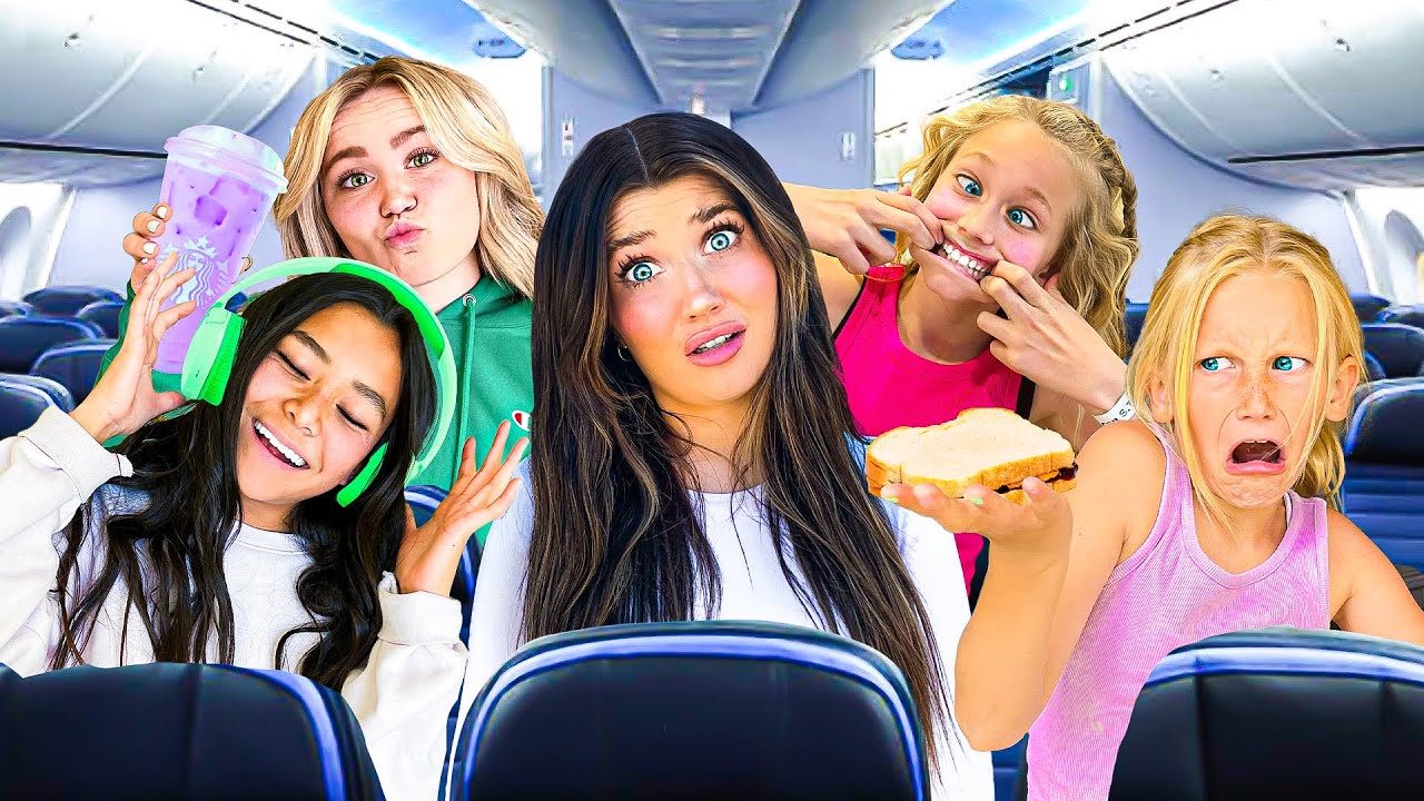 STUCK On An AiRPLANE With My 15 SiBLiNGS For 6 HOURS 😳