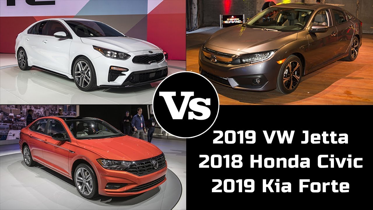 2019 VW Jetta vs 2018 Honda Civic vs 2019 Kia Forte : Market Segment Leading Battle