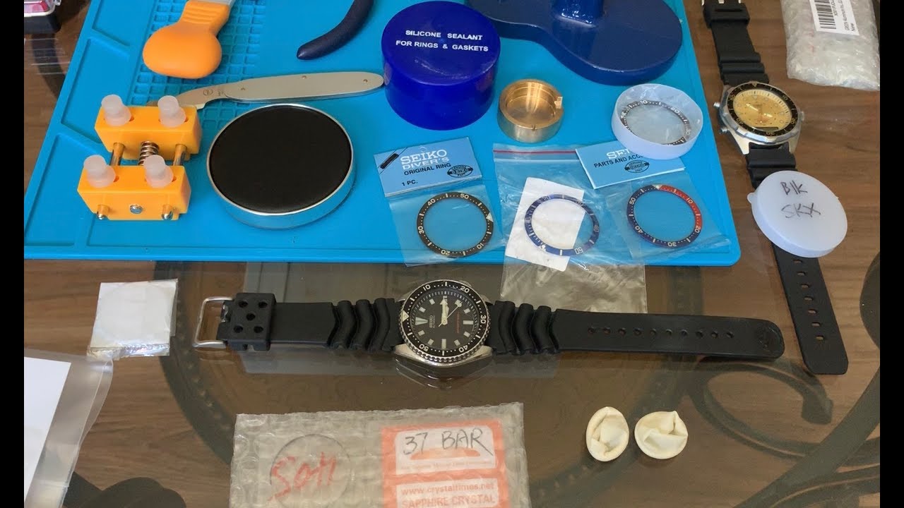 Часть 1. Замена стекла и вставки безеля на дайверских часах Seiko SKX173.