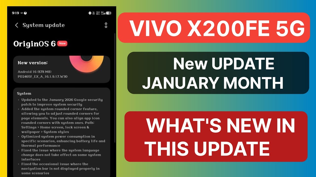 VIVO X200 FE 5G JANUARY MONTH NEW UPDATE WITH NEW CHANGES | WHAT'S NEW 