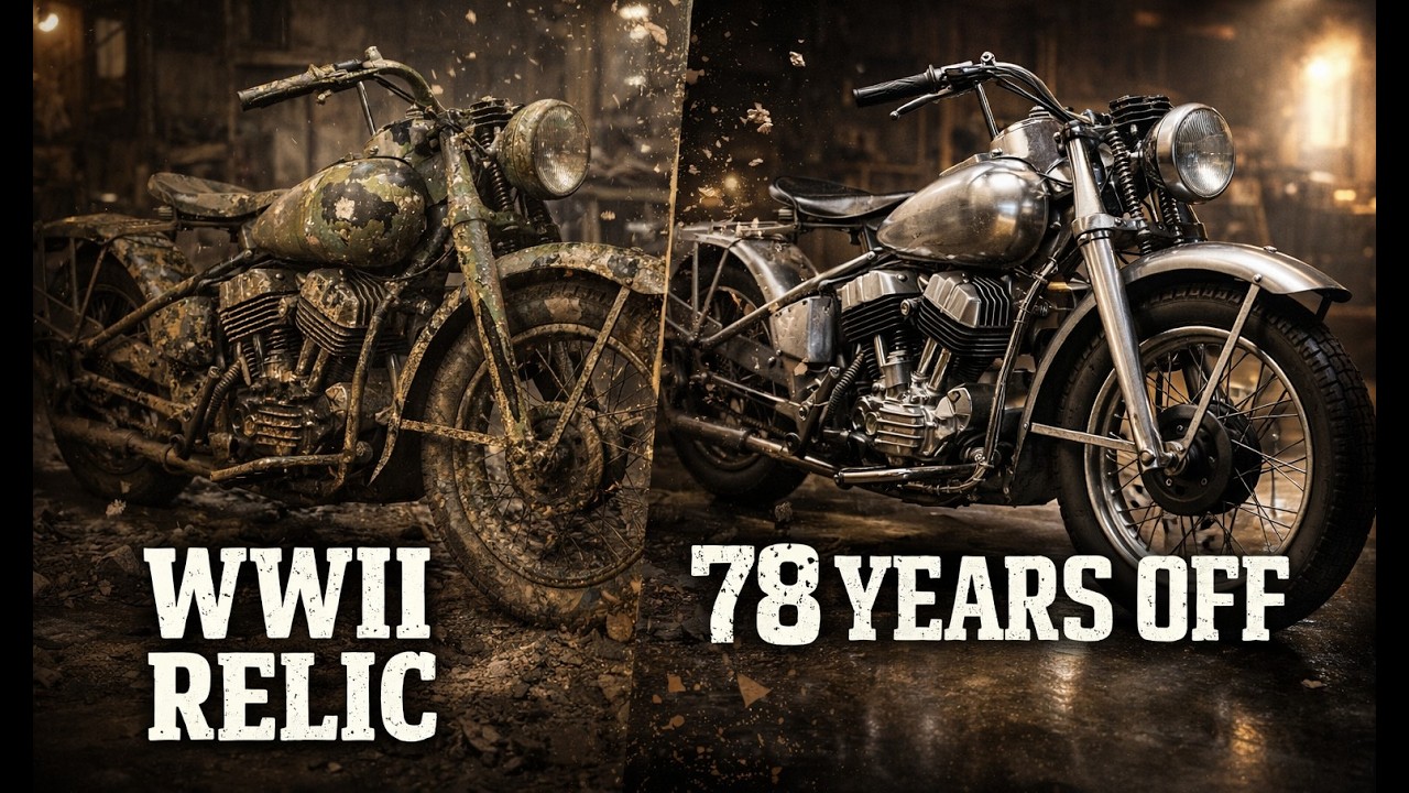 1942 Harley-Davidson WLA Restoration | Stripping 78 Years of Camouflage