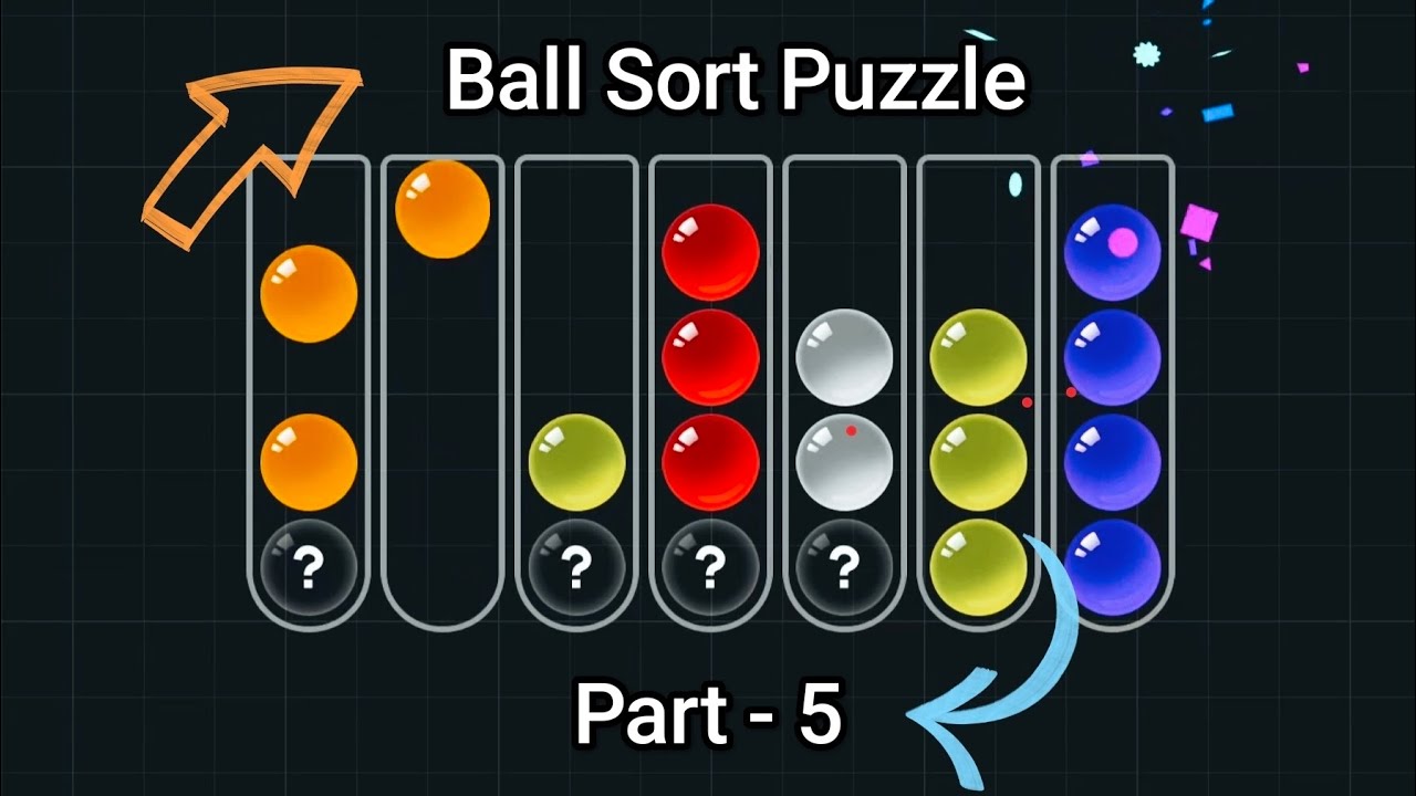 PART 5 - Playing Ball Sort Puzzle🔴🟠🟡🟢🔵⚪ Fast RUN