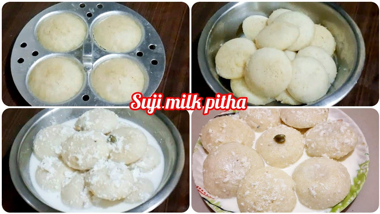 চাল গুঁড়ো করার ঝামেলা ছাড়া খুব সহজে বানিয়ে নিন নরম রসালো ও স্পঞ্জি সুজির দুধ পিঠে /Suji milk pitha