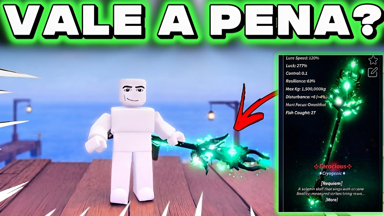 🎣FINALMENTE PEGUEI E TESTEI A REQUIEM ROD FISCH - ROBLOX