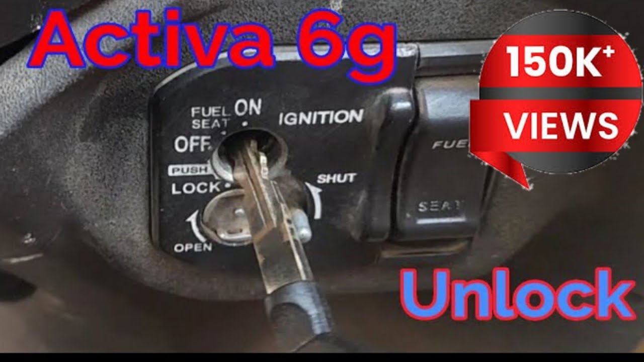 How to unlock activa 6g! how to unlock Honda activa 6g! activa 6g lock and unlock, unlock scooty, ho