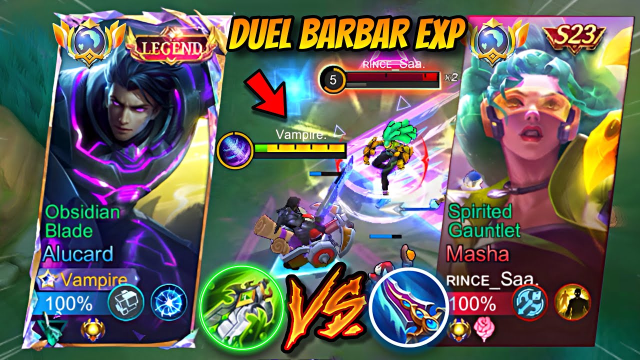 NABRAK PREMAN EXP! ALUCARD VS MASHA BARBAR BANGET ADU BY ONE 🔥| MLBB