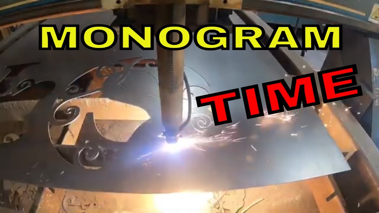 Using the Shopsabre CNC plasma table to cut a custom monogram. #shopsabre #cncplasmacutter