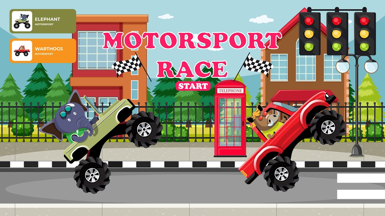 Elephant Wins the Final Race! | Epic Animal Car Race Animation | Nomad Vikas #nomadvikas #animation