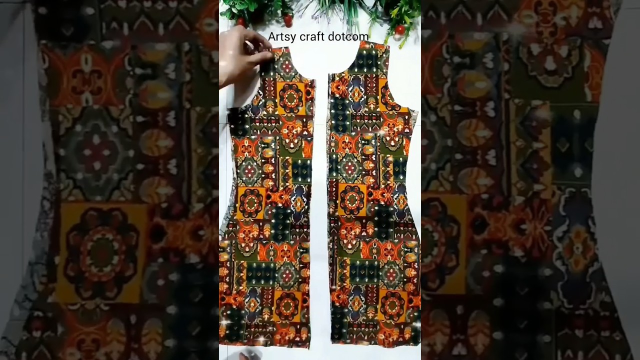 Use leftover fabric for making top kurt 