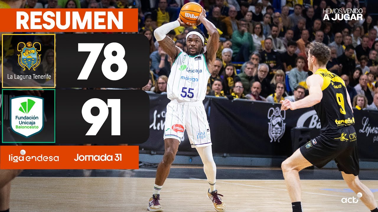 La Laguna Tenerife - Unicaja (78-91) RESUMEN | Liga Endesa 2024-25