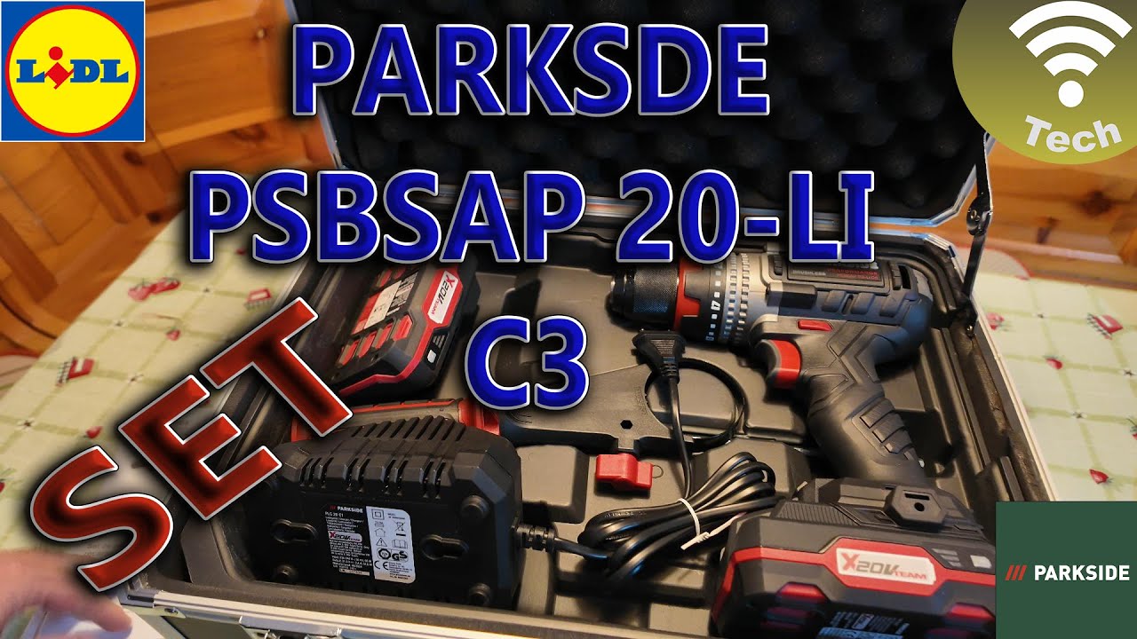 Набор аккумуляторных ударных шуруповертов Parkside PSBSAP 20-Li C3