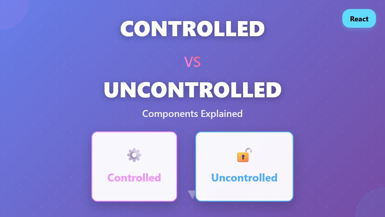 React Controlled vs Uncontrolled Components: Explained for Beginners!