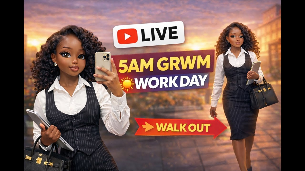 Early Morning GRWM 💼 5AM Work Prep + Walk Out | Productive Girl Morning (LIVE)