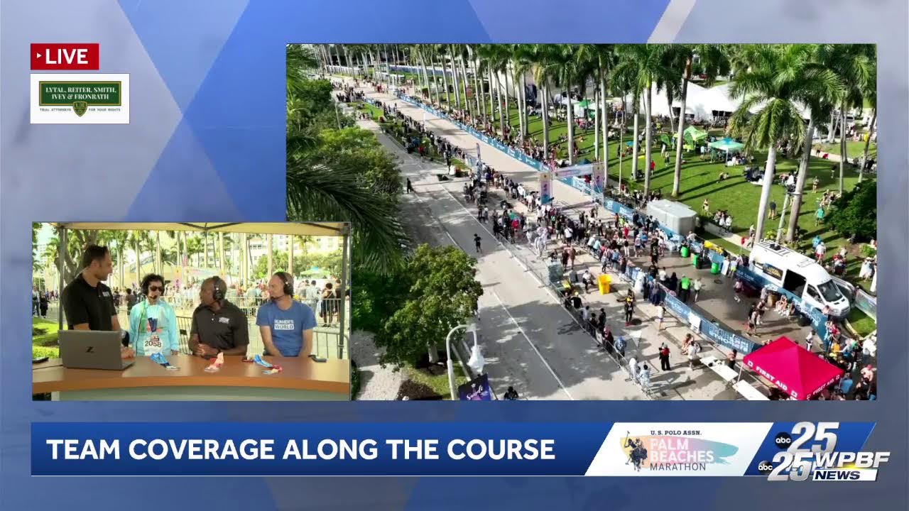 LIVE: Palm Beaches Marathon kicks off with more than 6,000 runners from 46 states and 29 countries