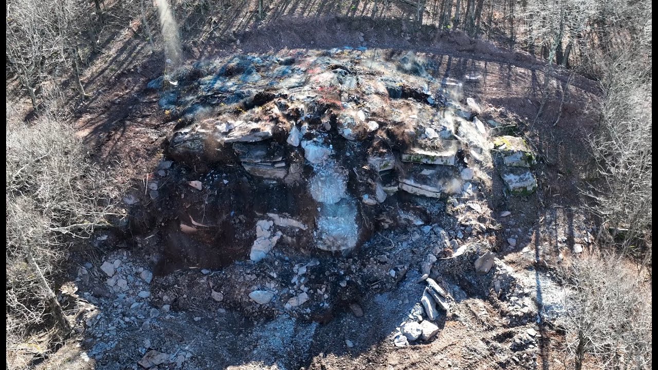 Blasting and crushing rock