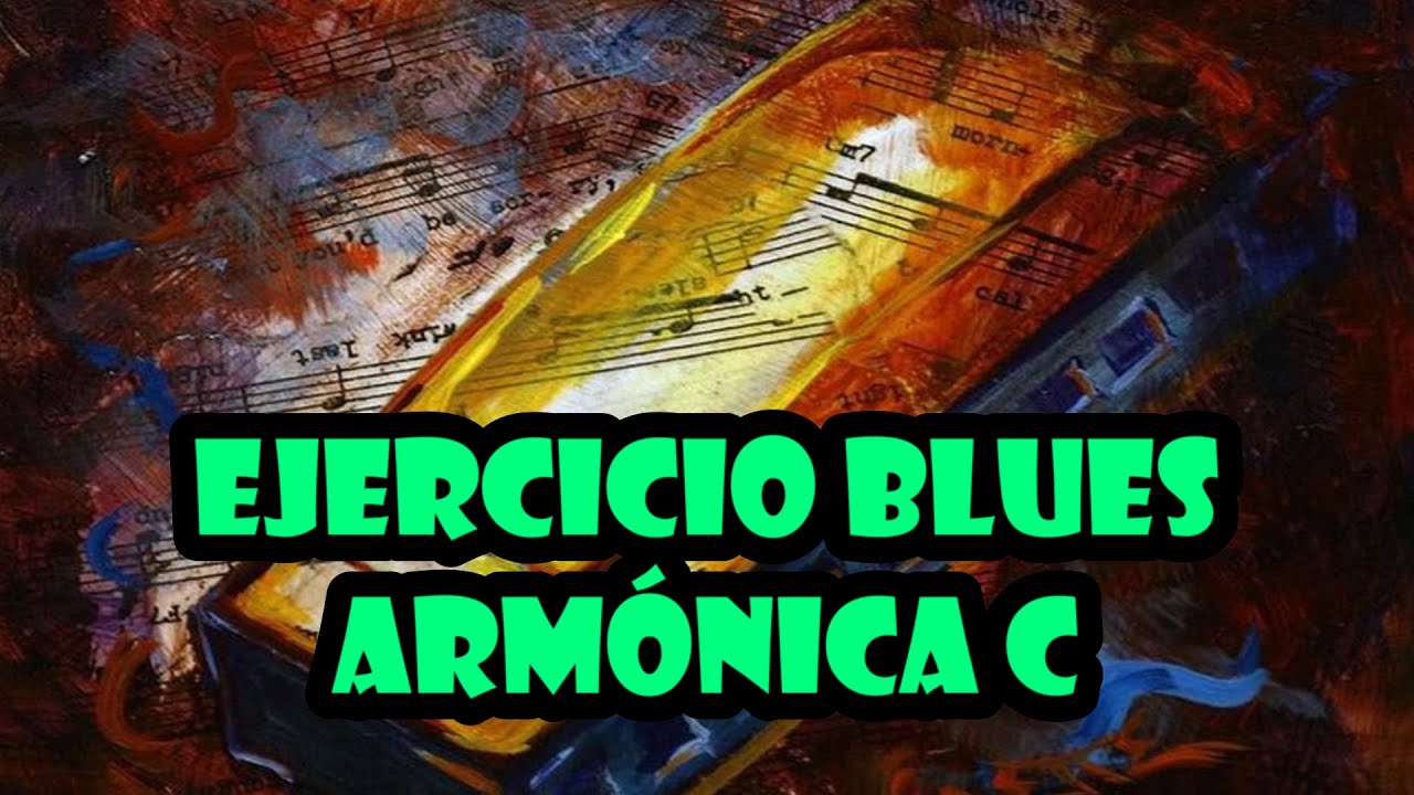Ejercicio PARA ARMONICA C solo de BLUES con TABLATURAS 🎧