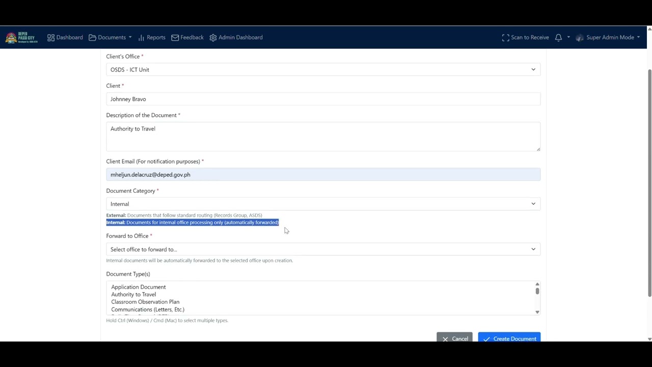 Docwatch V2.2 Internal Documents