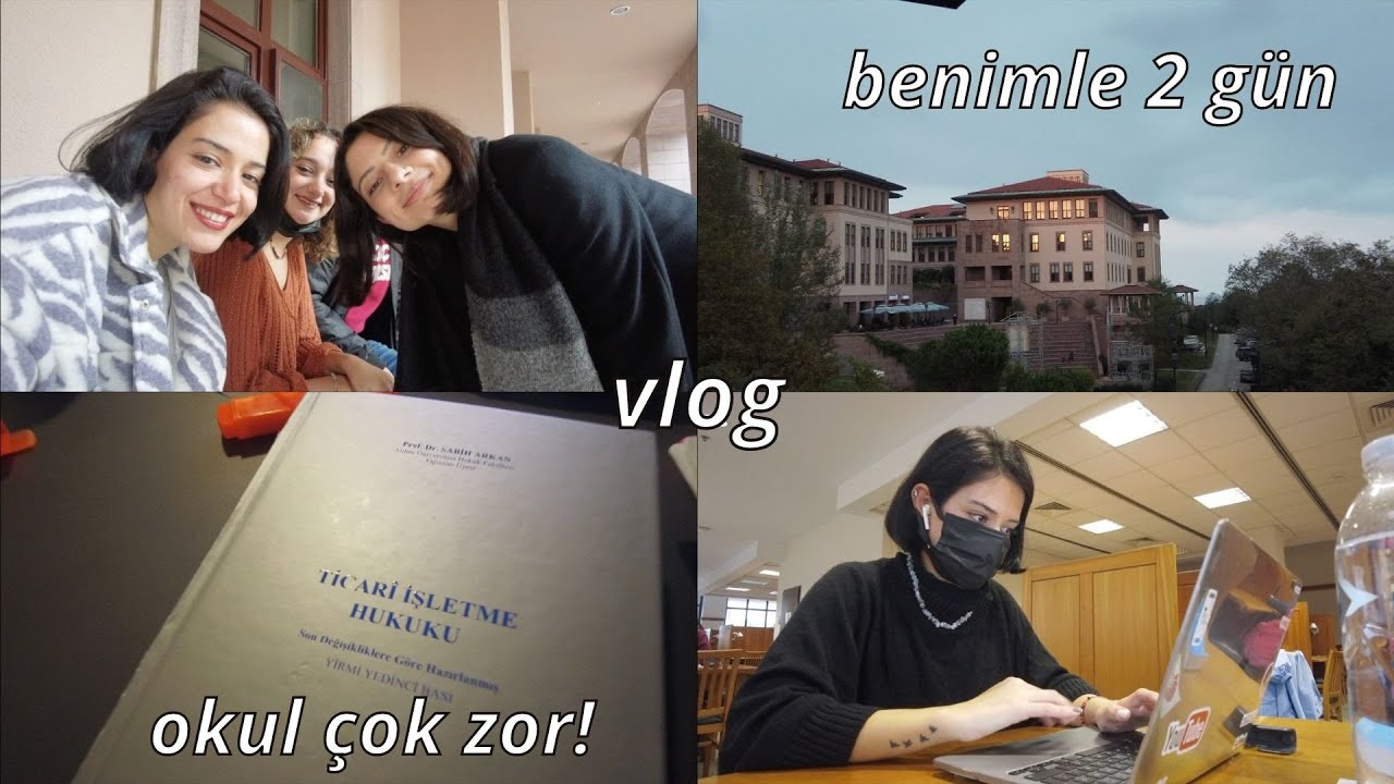 BENİMLE 2 GÜN! okul hayatım, kütüphane turu, derslerim, arkadaşlarım