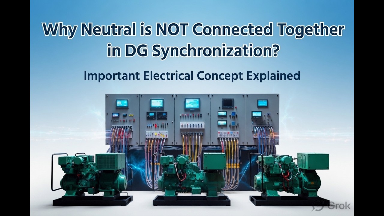 how to connect Neutral in DG synchronization system.(in hindi)