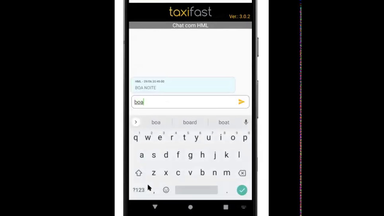 Taxifast App, Recebendo e enviando mensagens da central.