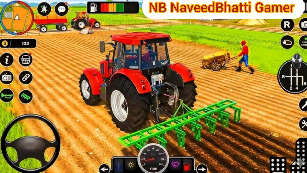 Real Tractor Farming Simulator Gameplay3D| Modern Farming Driving Challenge - NB Naveed Bhatti Gamer