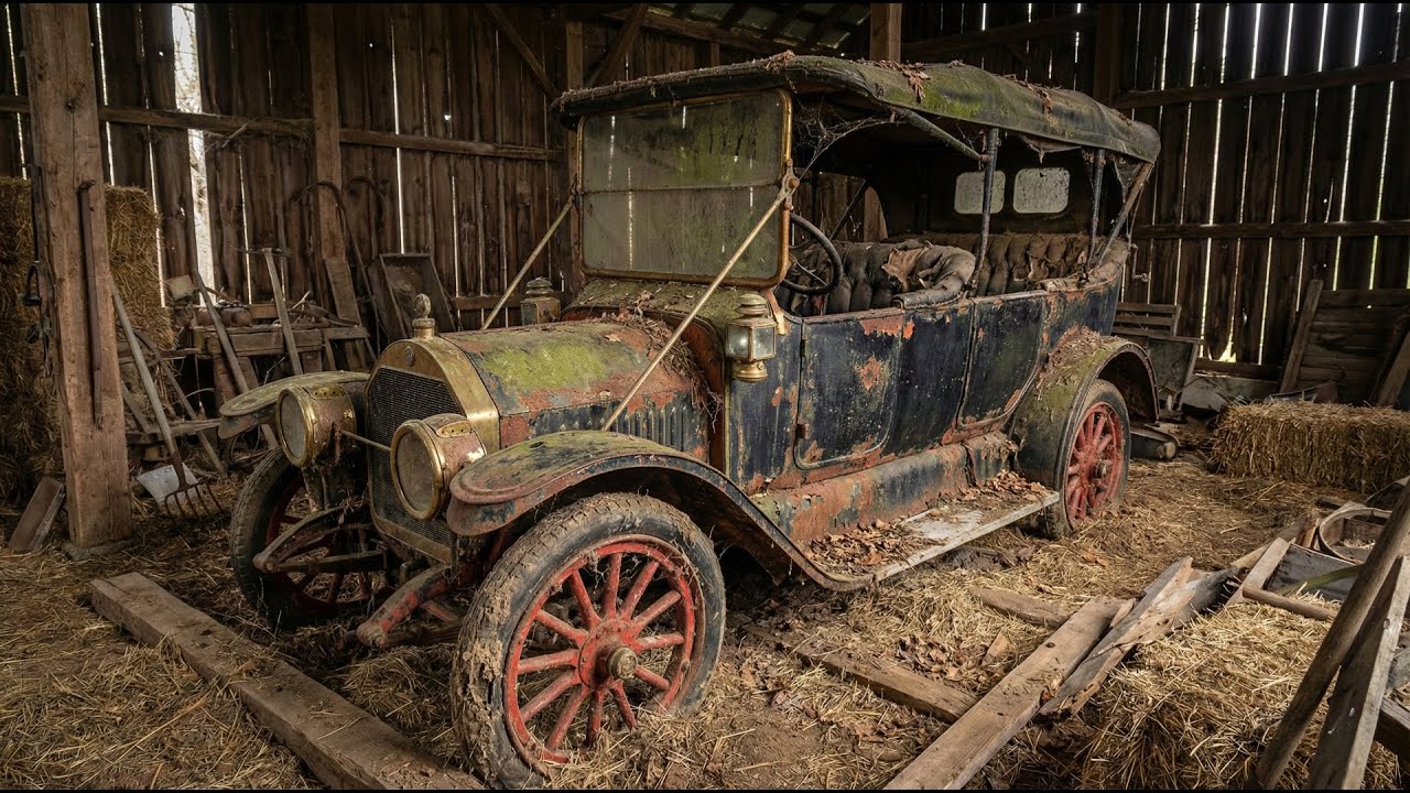 ASMR Barn Find: Restoring a 1911 Studebaker Garford From Total Abandonment