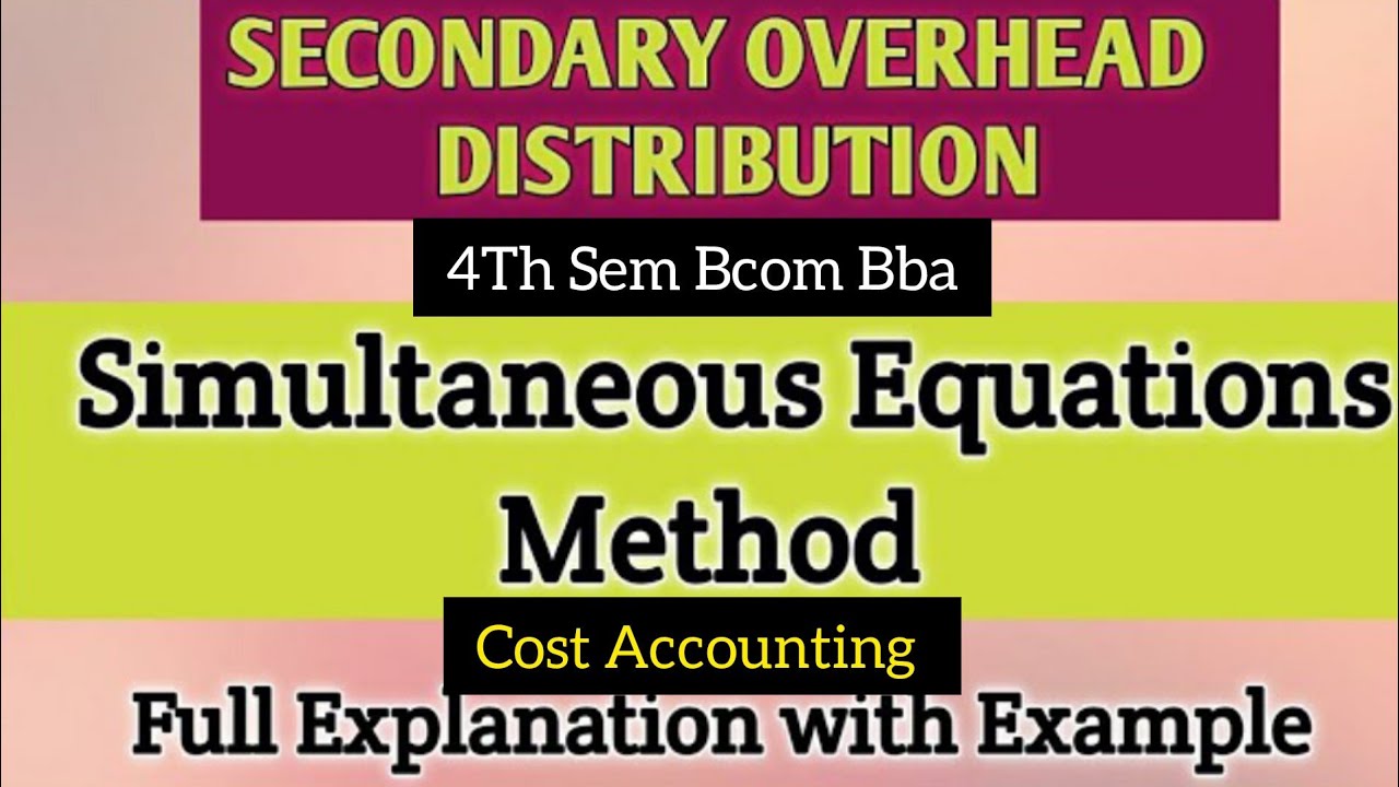 Overhead/ simultaneous and repeated distribution method/ 10 Mark സെറ്റ് ആക്കാം Cost Accounting🔥🔥🔥