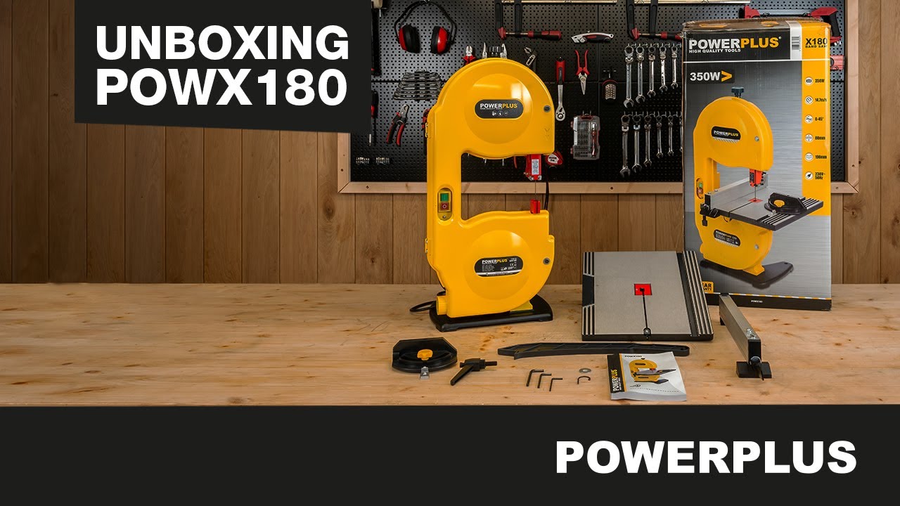 POWERPLUS - D&eacute;ballage du POWX180 scie &agrave; ruban