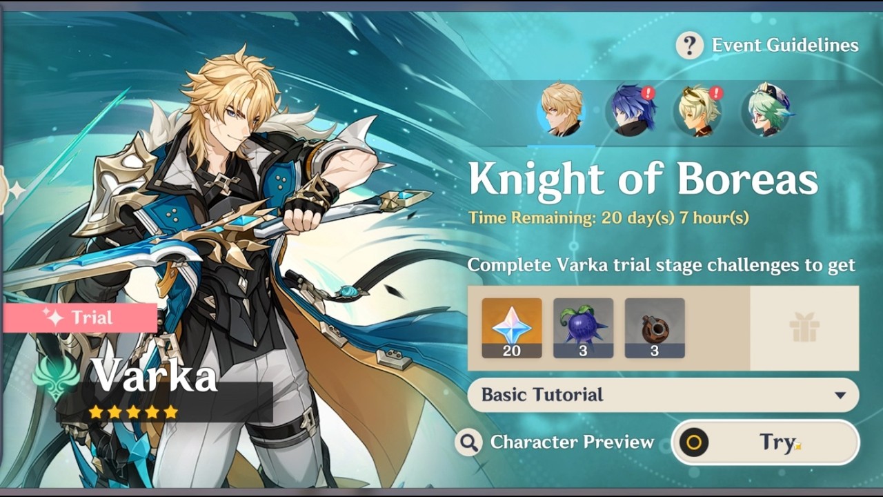 Varka Test Run, 6.4 Banner - Genshin Impact
