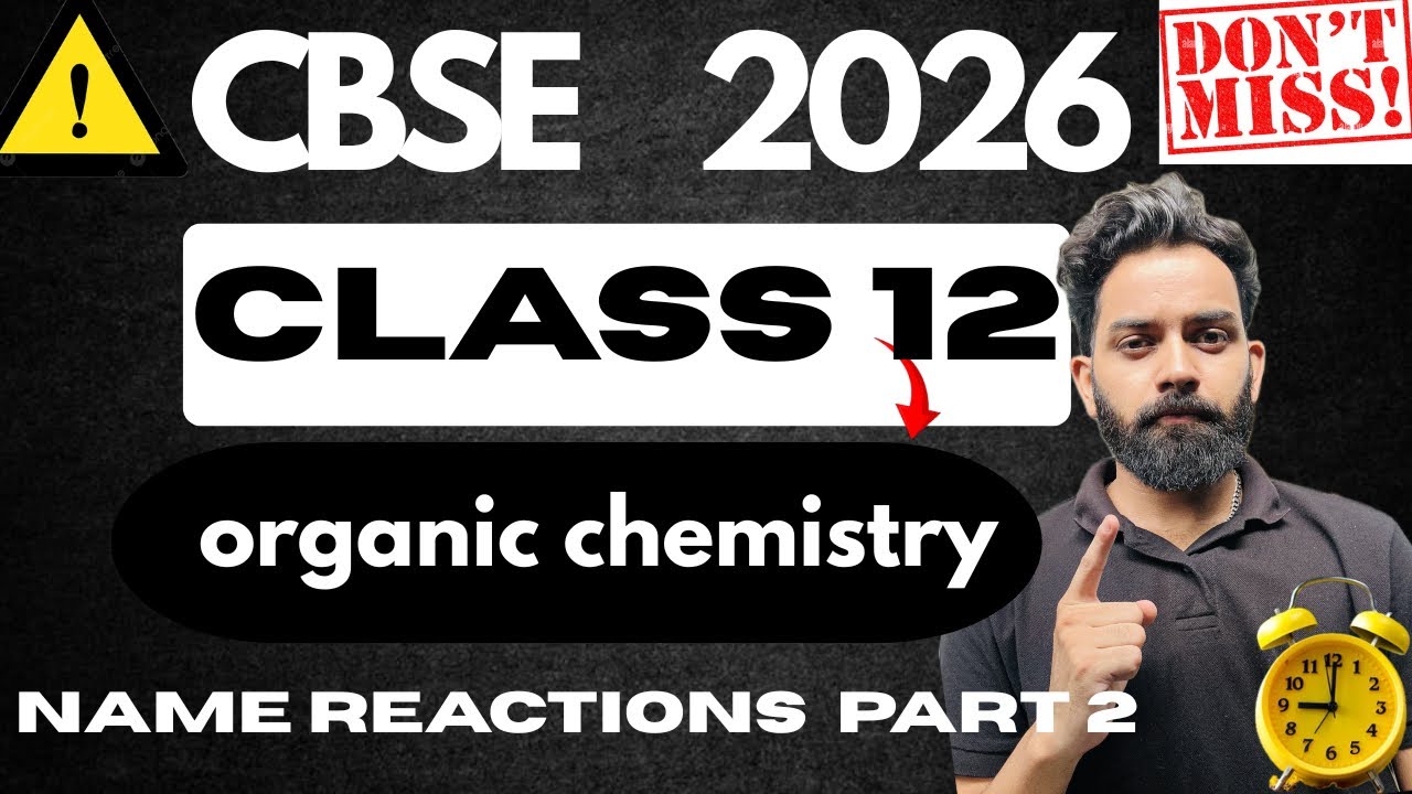 Class 12 Chemistry: Important Organic Name Reactions Explained Simply