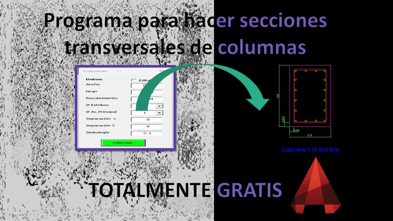 Columnas de concreto armado en AutoCAD