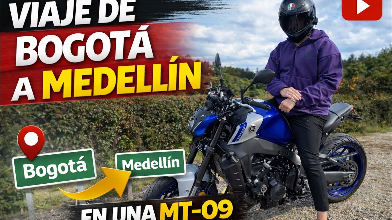 De BOGOTÁ a MEDELLÍN en una YAMAHA MT09 | 415 km de PURA DIVERSIÓN 🔥