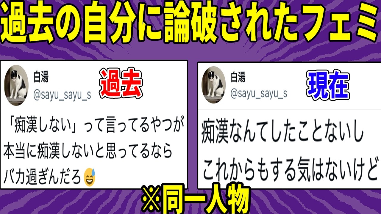 【ブーメラン】過去の自分に論破された哀れなツイフェミ7選