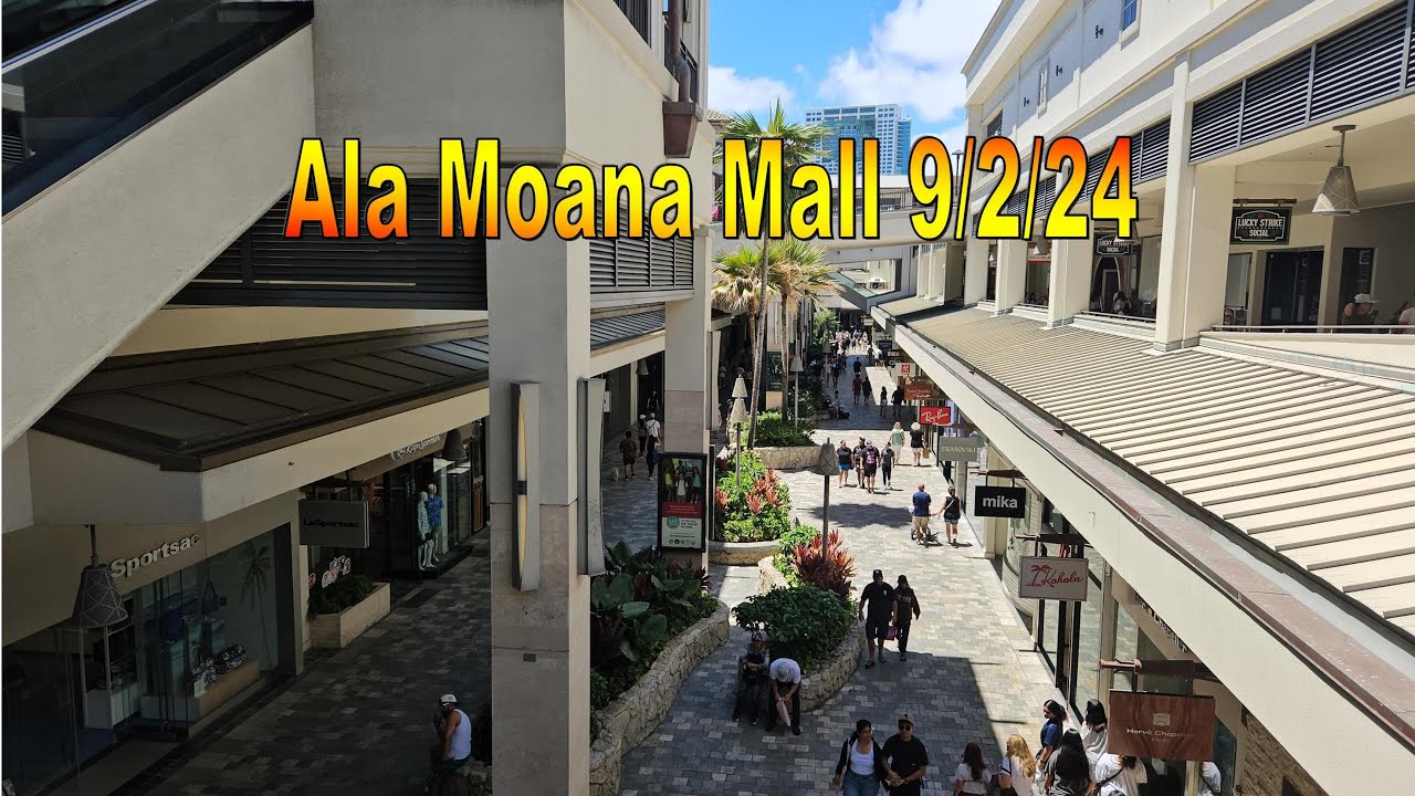 [4K] Ala Moana Shopping Center Walk on 9/2/24 in Honolulu, Oahu, Hawaii