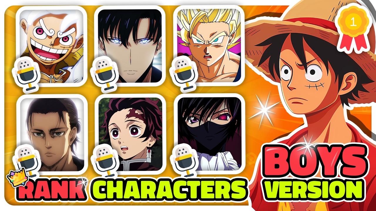 Rank the Characters Without Knowing Who’s Next! [ Boys Version ] - Blindly Rank the Characters!