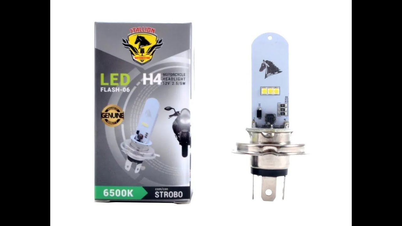 Lampada Farol Led H4 Modelo Strobo Moto 6500k Super Branca