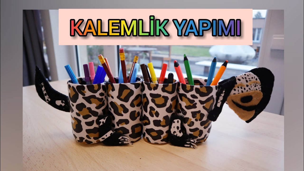 ÇÖPE ATILACAKTAN BÖYLE BİR KALEMLİK YAPTIM! GÖRENLER İNANAMADI 😱🖊️