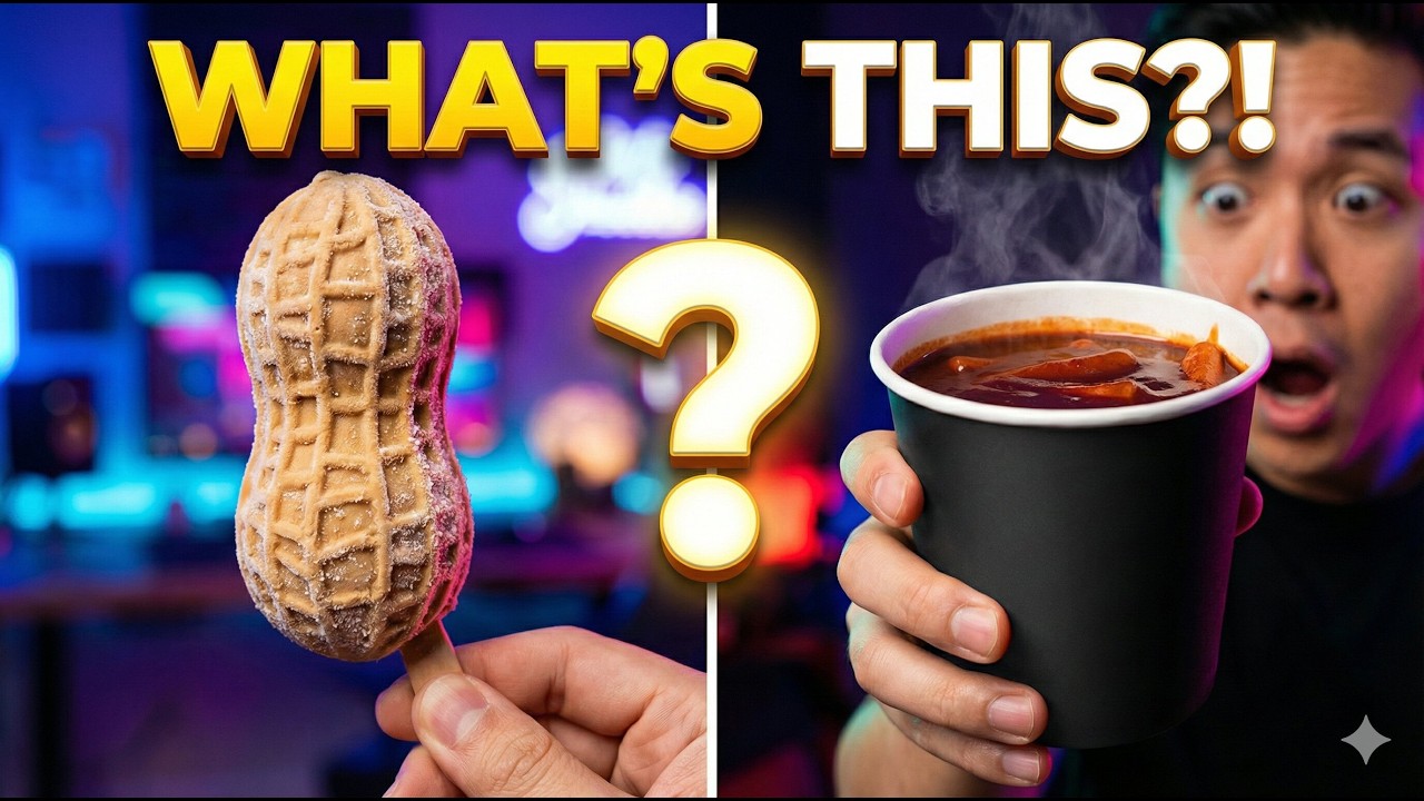 Weirdest Korean Convenience Store Snacks! 🥜🦑 (Peanut Ice Cream, Squid Game & More)
