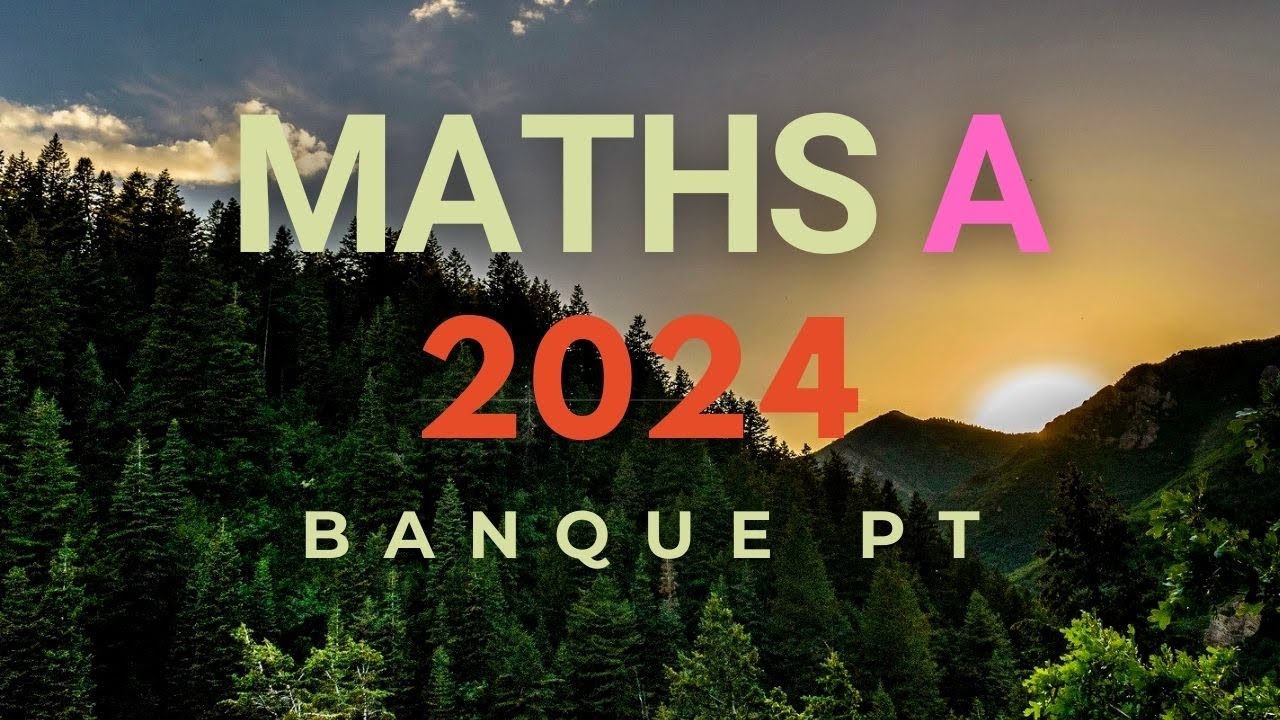 Banque PT - Corrig&eacute; Maths A 2024